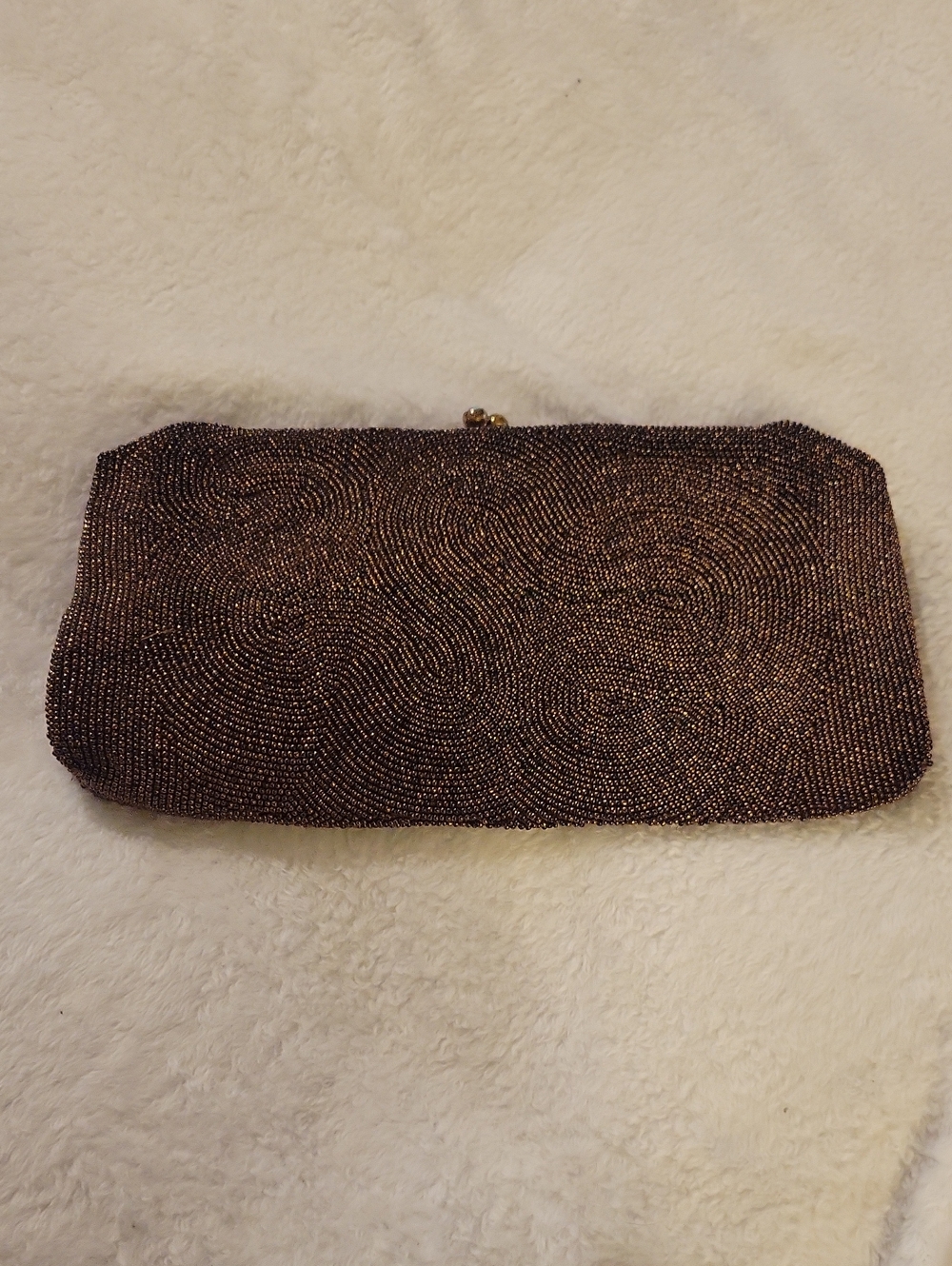 Beaded Evening Clutch - Bronze Sparkle